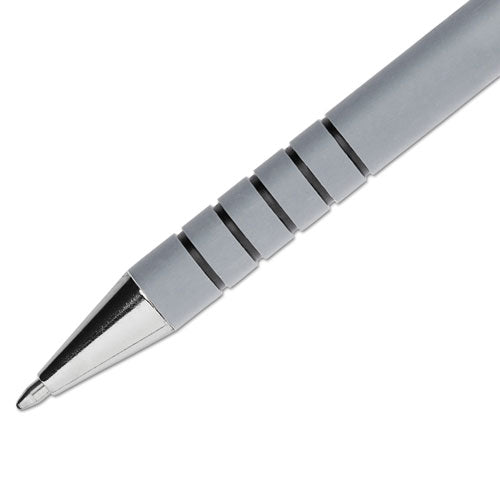 FlexGrip Ultra Ballpoint Pen, Stick, Medium 1 mm, Black Ink, Gray Barrel, Dozen