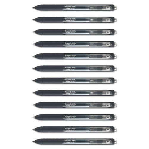 InkJoy Gel Pen, Retractable, Medium 0.7 mm, Black Ink, Black Barrel, Dozen