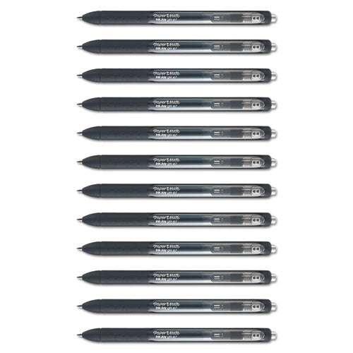 InkJoy Gel Pen, Retractable, Medium 0.7 mm, Black Ink, Black Barrel, Dozen