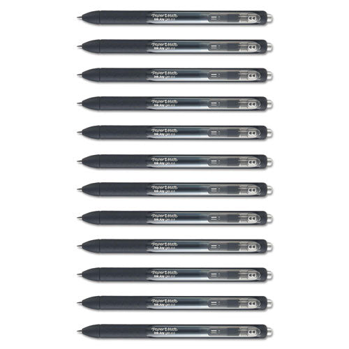 InkJoy Gel Pen, Retractable, Micro 0.5 mm, Black Ink, Black Barrel, Dozen