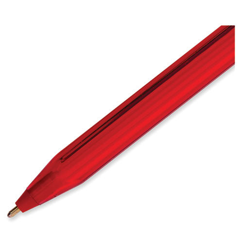 InkJoy 100 Ballpoint Pen, Stick, Medium 1 mm, Red Ink, Red Barrel, Dozen