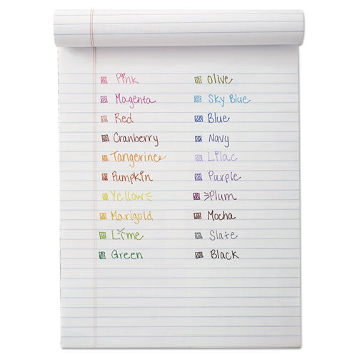 Point Guard Flair Felt Tip Porous Point Pen, Stick, Medium 0.7 mm, Assorted Ink and Barrel Colors, 12/Pack