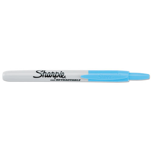 Retractable Permanent Marker, Fine Bullet Tip, Assorted Colors, 8/Set