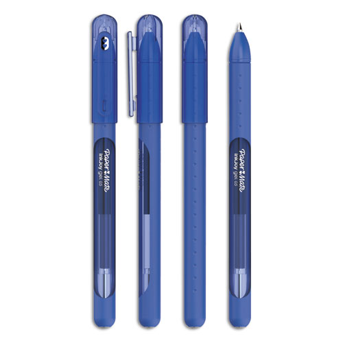 InkJoy Gel Pen, Stick, Medium 0.7 mm, Blue Ink, Blue Barrel, Dozen