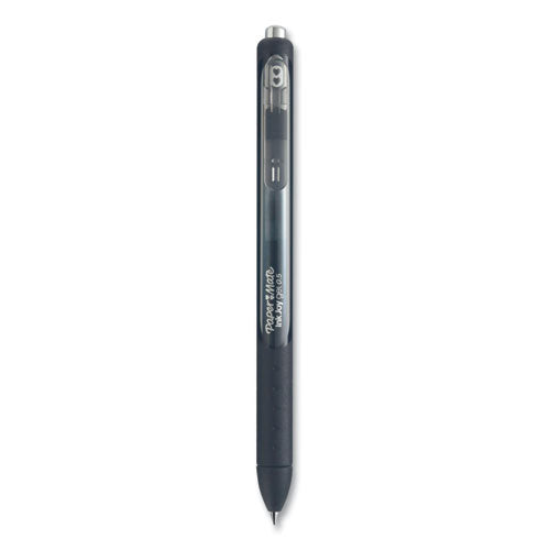 InkJoy Gel Pen, Retractable, Fine 0.5 mm, Black Ink, Black Barrel, 8/Pack