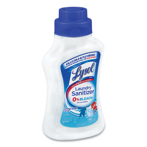 Laundry Sanitizer, Liquid, Crisp Linen, 41 oz, 6/Carton