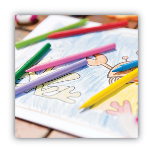 Kids Coloring Crayons, 16 Assorted Colors, 16/Pack