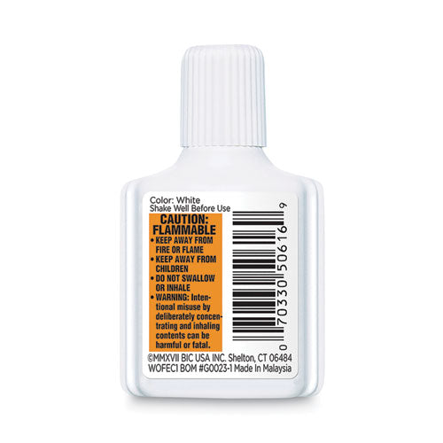 Wite-Out Extra Coverage Correction Fluid, 20 mL Bottle, White, Dozen