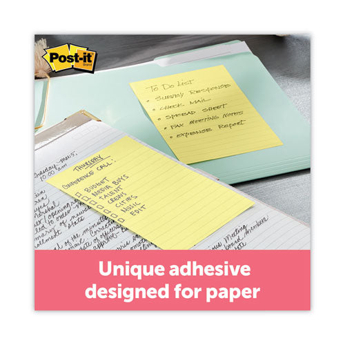 Original Recycled Note Pads, Note Ruled, 4" x 6", Canary Yellow, 100 Sheets/Pad, 12 Pads/Pack
