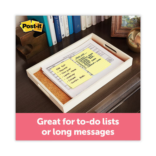 Original Recycled Note Pads, Note Ruled, 4" x 6", Canary Yellow, 100 Sheets/Pad, 12 Pads/Pack