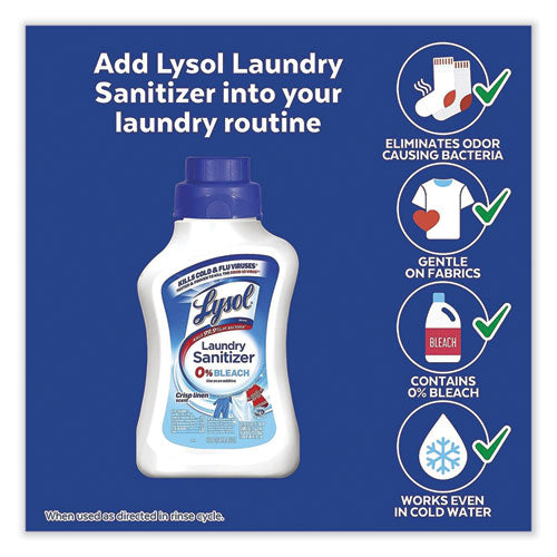 Laundry Sanitizer, Liquid, Crisp Linen, 41 oz, 6/Carton