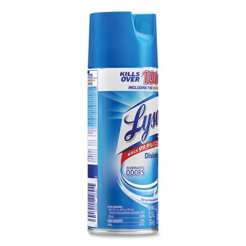 Disinfectant Spray, Spring Waterfall, Liquid, 12.5 oz Aerosol Spray, 12/Carton