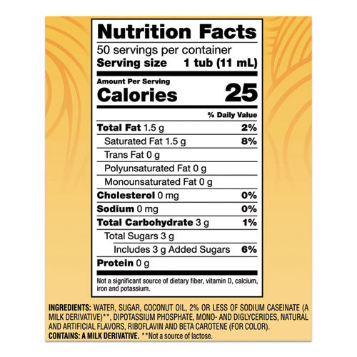 Liquid Coffee Creamer, Hazelnut, 0.38 oz Mini Cups, 50/Box