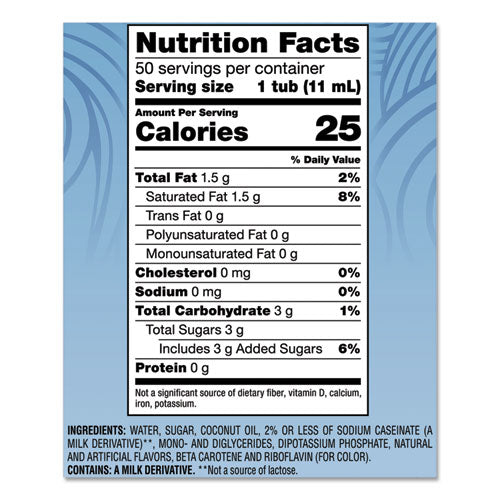 Liquid Coffee Creamer, French Vanilla, 0.38 oz Mini Cups, 50/Box, 4 Boxes/Carton, 200 Total/Carton
