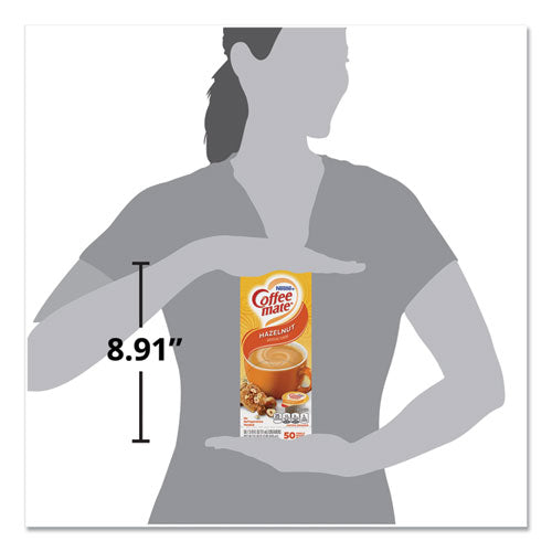 Liquid Coffee Creamer, Hazelnut, 0.38 oz Mini Cups, 50/Box