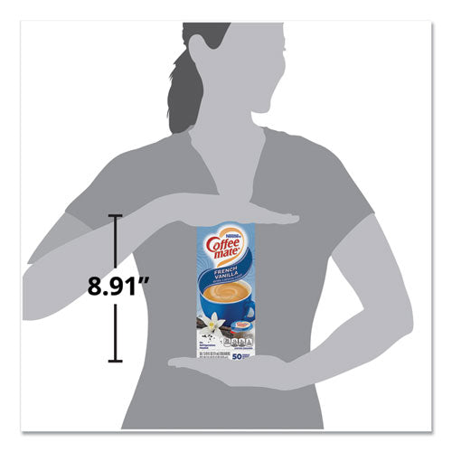 Liquid Coffee Creamer, French Vanilla, 0.38 oz Mini Cups, 50/Box, 4 Boxes/Carton, 200 Total/Carton
