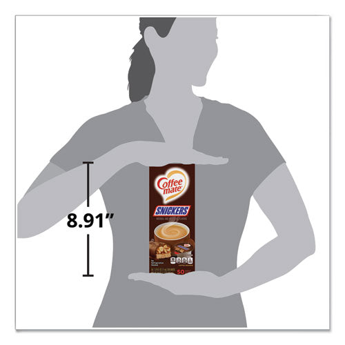 Liquid Coffee Creamer, Snickers, 0.38 oz Mini Cups, 200 Cups/Carton