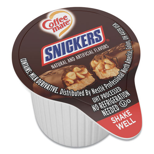Liquid Coffee Creamer, Snickers, 0.38 oz Mini Cups, 200 Cups/Carton