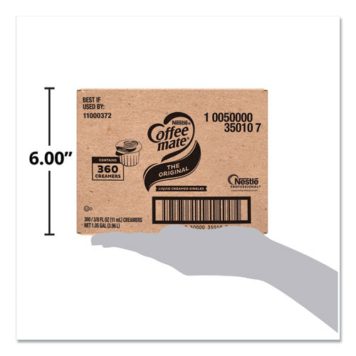 Liquid Coffee Creamer, Original, 0.38 oz Mini Cups, 360/Carton