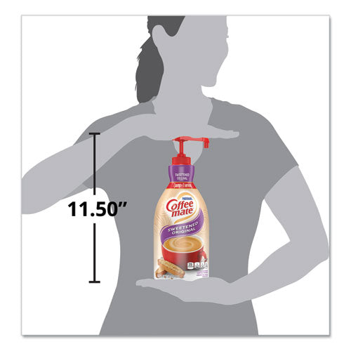 Liquid Coffee Creamer, Sweetened Original, 1.5 Liter Pump Bottle, 2/Carton