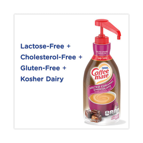 Liquid Creamer Pump Bottle, Salted Caramel, 1.5 Liter Pump Bottle, 2/Carton