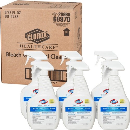 Healthcare Disinfectant Spray w/Bleach, Spray Bottle, 32 oz, 6/CT