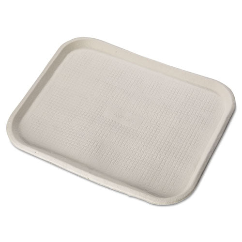 Savaday Molded Fiber Food Trays, 1-Compartment, 14 x 18, White, Paper, 100/Carton