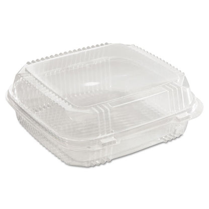 ClearView SmartLock Hinged Lid Container, 49 oz, 8.2 x 8.34 x 2.91, Clear, Plastic, 200/Carton