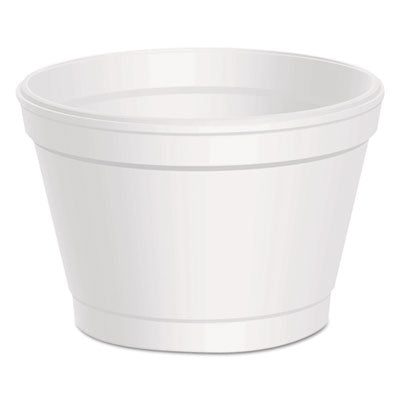 Dart Foam Container, Squat, 3.5 oz, White, 50/Pack, 20 Packs/Carton