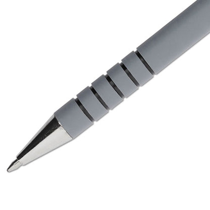 FlexGrip Ultra Ballpoint Pen, Stick, Fine 0.8 mm, Black Ink, Gray Barrel, Dozen