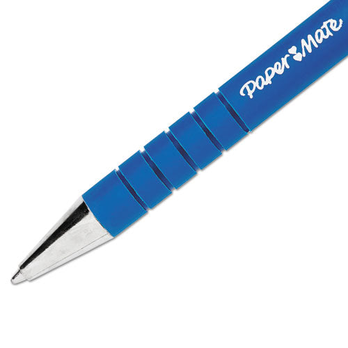 FlexGrip Ultra Ballpoint Pen, Retractable, Medium 1 mm, Blue Ink, Blue Barrel, Dozen