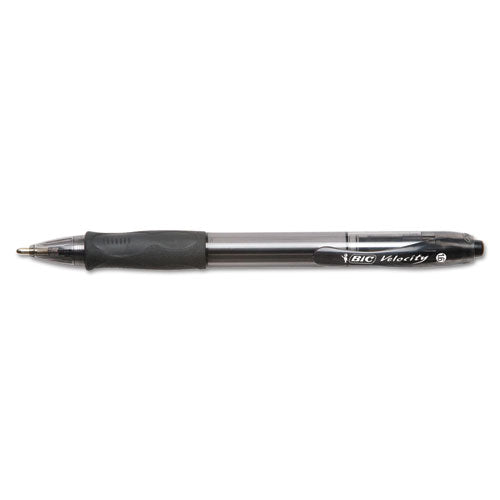 GLIDE Bold Ballpoint Pen, Retractable, Bold 1.6 mm, Black Ink, Smoke Barrel, Dozen