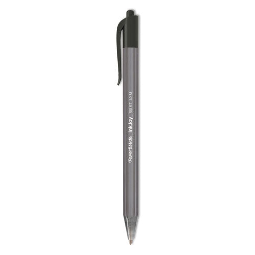 InkJoy 100 RT Ballpoint Pen, Retractable, Medium 1 mm, Black Ink, Black Barrel, 20/Pack