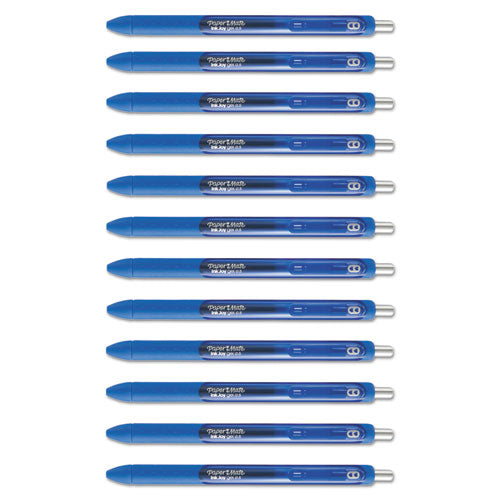 InkJoy Gel Pen, Retractable, Micro 0.5 mm, Blue Ink, Blue Barrel, Dozen