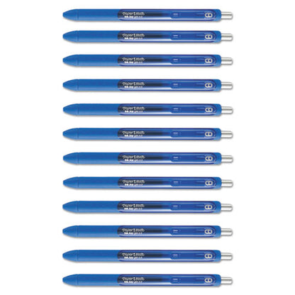 InkJoy Gel Pen, Retractable, Micro 0.5 mm, Blue Ink, Blue Barrel, Dozen