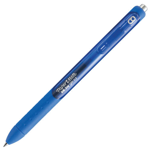 InkJoy Gel Pen, Retractable, Micro 0.5 mm, Blue Ink, Blue Barrel, Dozen