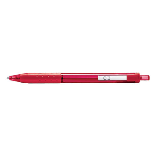 InkJoy 300 RT Ballpoint Pen, Refillable, Retractable, Medium 1 mm, Red Ink, Red Barrel, Dozen