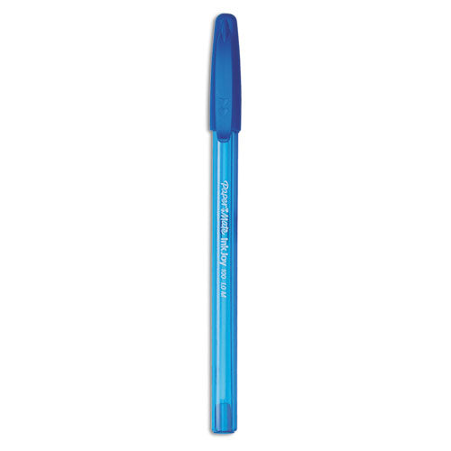 InkJoy 100 Ballpoint Pen, Stick, Medium 1 mm, Blue Ink, Blue Barrel, Dozen