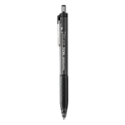 InkJoy 300 RT Ballpoint Pen, Refillable, Retractable, Medium 1 mm, Black Ink, Black Barrel, Dozen