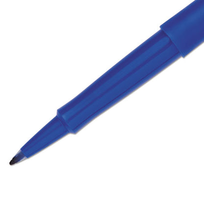 Point Guard Flair Felt Tip Porous Point Pen, Stick, Medium 0.7 mm, Blue Ink, Blue Barrel, Dozen