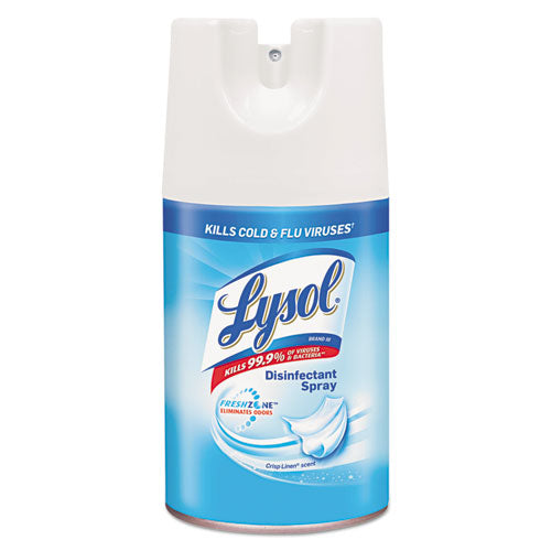 Disinfectant Spray, Crisp Linen, 7 oz Aerosol Spray, 12/Carton