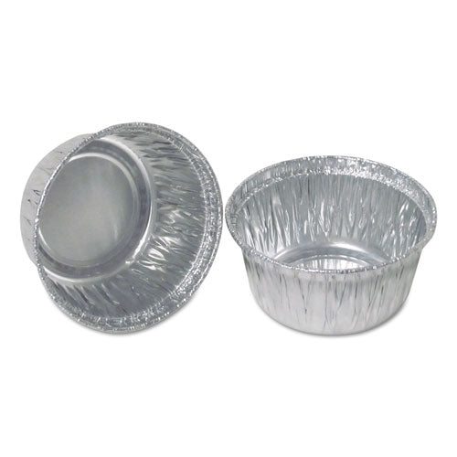 Aluminum Round Containers, 4 oz, 3" Diameter x 1.56"h, Silver, 1,000/Carton