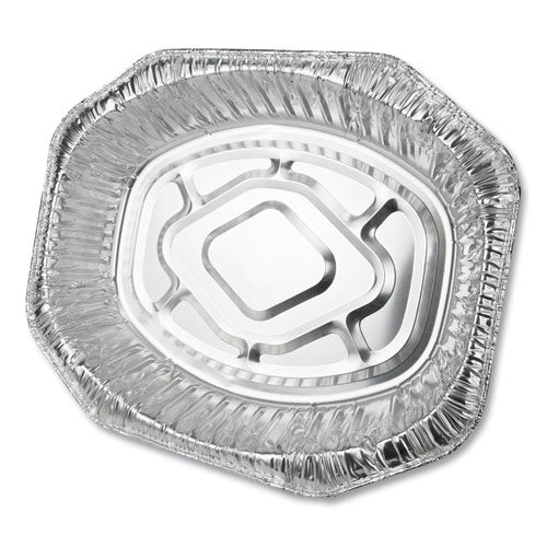 Aluminum Roaster Pans, Extra-Large Oval, 230 oz, 18.5 x 14 x 3.38, Silver, 50/Carton