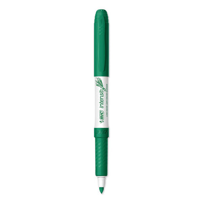 Intensity Low Odor Fine Point Dry Erase Marker, Fine Bullet Tip, Green, Dozen