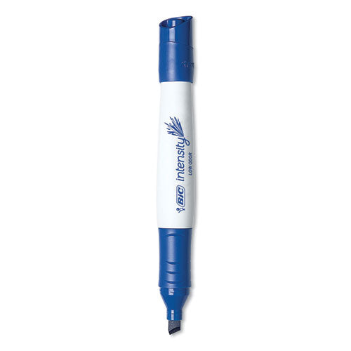 Intensity Low Odor Chisel Tip Dry Erase Marker, Broad Chisel Tip, Blue, Dozen