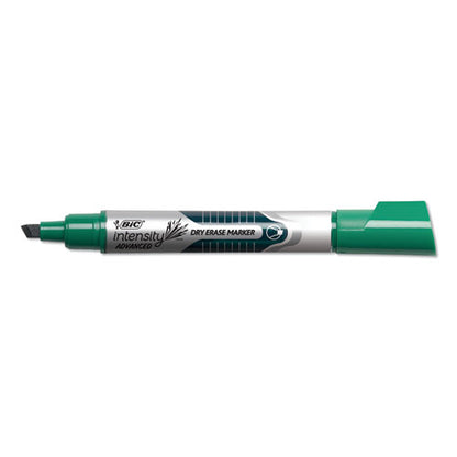 Intensity Advanced Dry Erase Marker, Tank-Style, Broad Chisel Tip, Green, Dozen