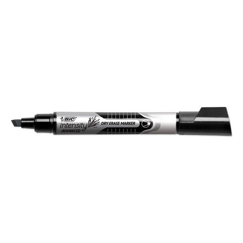 Intensity Advanced Dry Erase Marker, Tank-Style, Broad Chisel Tip, Black, Dozen