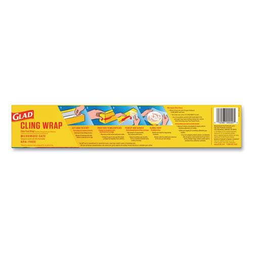 ClingWrap Plastic Wrap, 200 Square Foot Roll, Clear, 12 Rolls/Carton