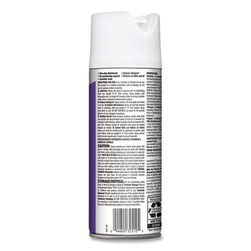 4 in One Disinfectant and Sanitizer, Lavender, 14 oz Aerosol Spray, 12/Carton