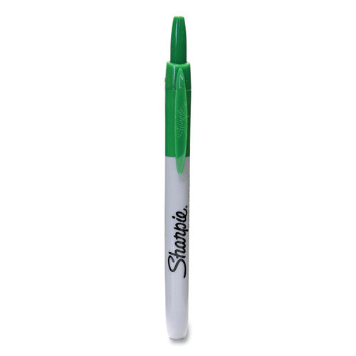 Fine Tip Permanent Marker, Fine Bullet Tip, Green, Dozen